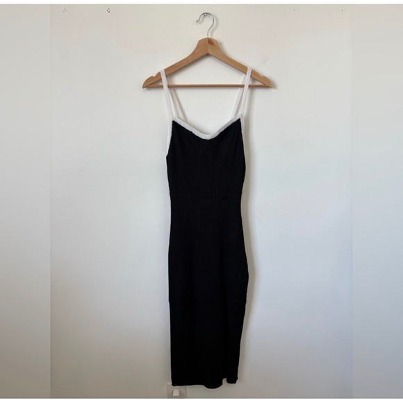 Jolie & Joy by FCT With Love Dresses & Skirts - Jolie & Joy Slim Fit Maxi Dress – Black with White Trim‎ – Size Large